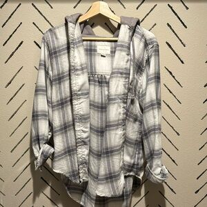 American eagle flannel hoodie